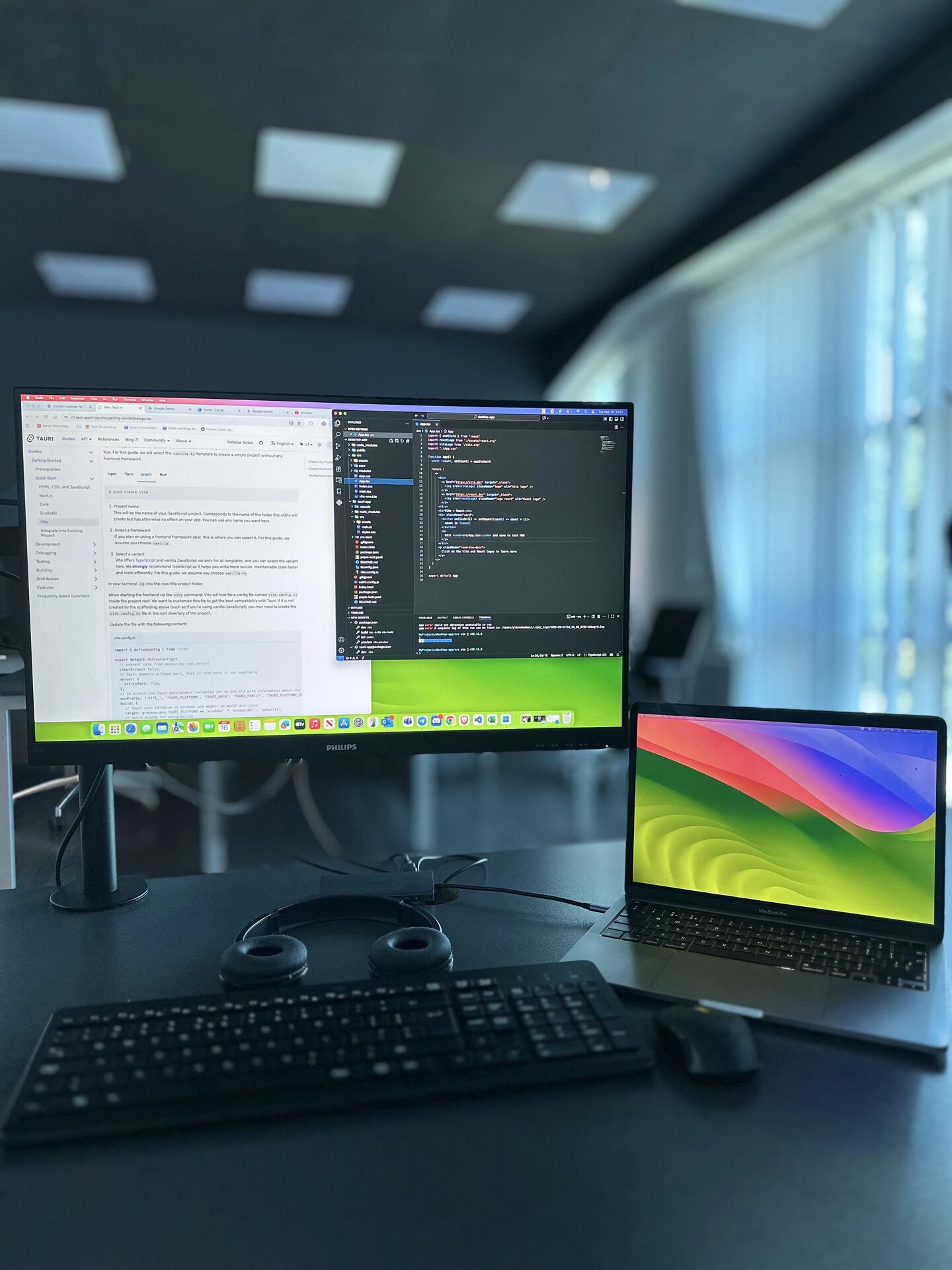 Web developer workspace with code on screen — hand-coded websites by SoonerSites